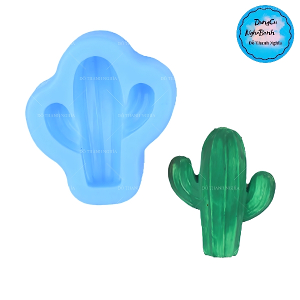 Khuôn Silicon - Sen Đá ĐỨNG  - 3.5x5cm - 2 Chỉa