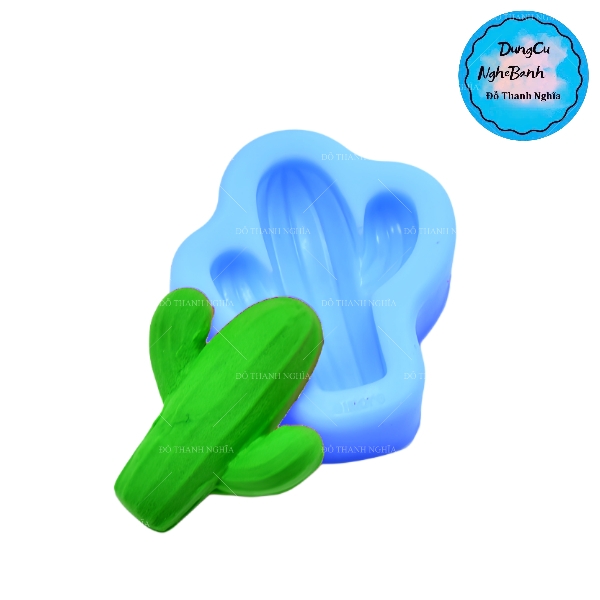 Khuôn Silicon - Sen Đá ĐỨNG  - 3.5x5cm - 2 Chỉa