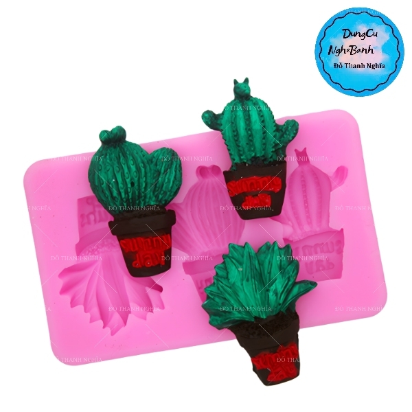 Khuôn Silicon - Sen Đá ĐỨNG  - Sunny Day - 3c - Tia Khía 2 Chỉa