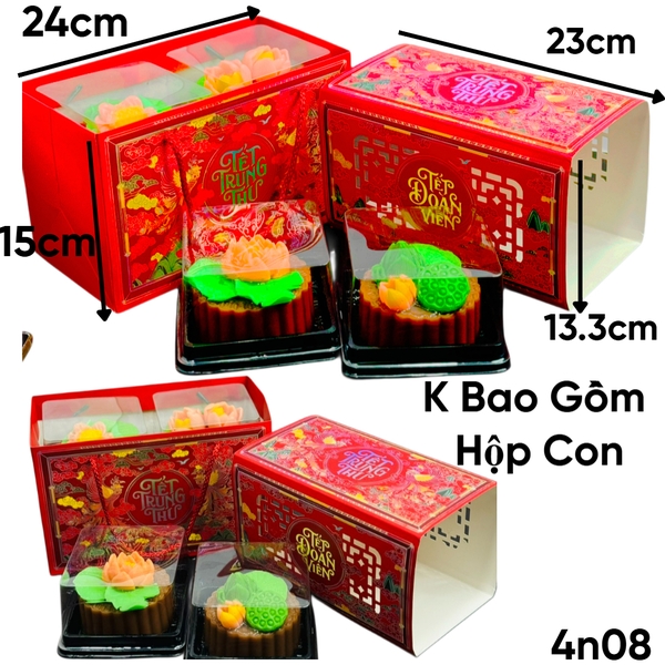 Combo Túi + Ốp - Trung Thu Màu Đỏ Đựng Bánh Cao