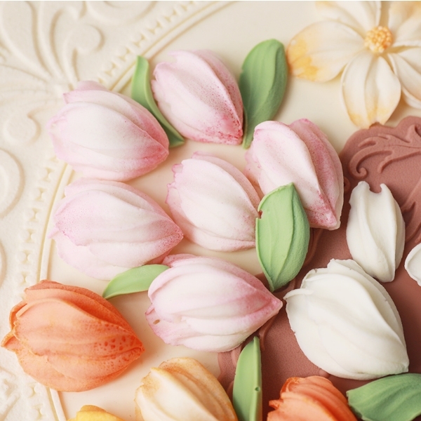 Khuôn Silicon - Lá Lá Tulip Hoa Bay 6c 3.6cm