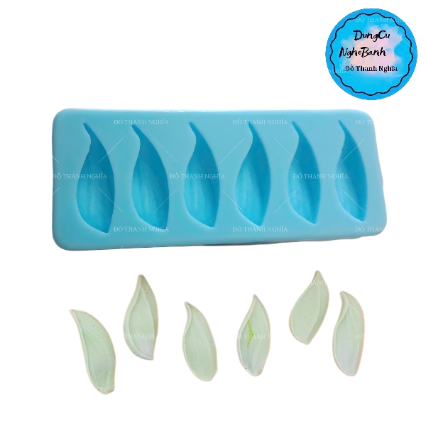 Khuôn Silicon - Lá Lá Tulip Hoa Bay 6c 3.6cm