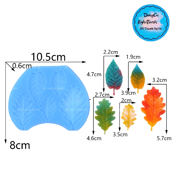 Khuôn Silicon - Lá 2-3.3cm - TH 5c Loa Kèn Tù Bầu