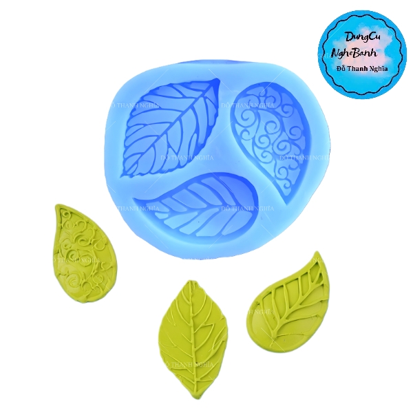 Khuôn Silicon - Lá 4-4.5cm - 3c Uốn Lượn