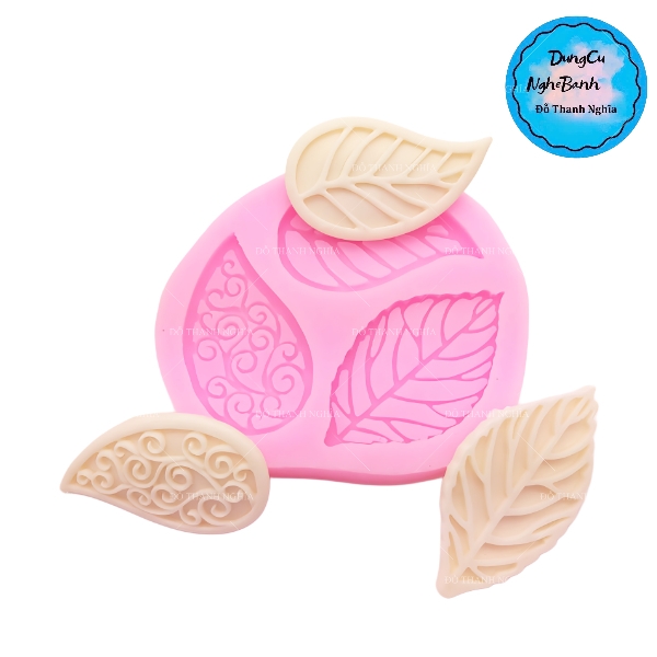 Khuôn Silicon - Lá 4-4.5cm - 3c Uốn Lượn