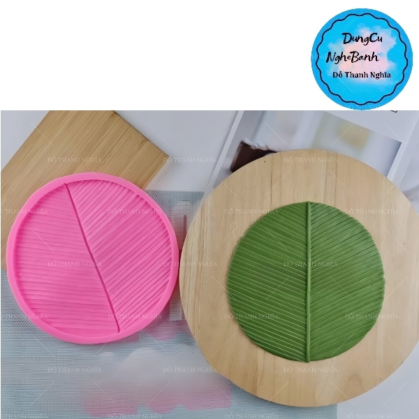 Khuôn Silicon - Lá Chuối - Tròn 18.5cm