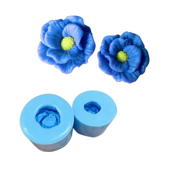 Khuôn Silicon - Hoa Cúc Thái Xoay M3 Set 2 - 3.5-5cm