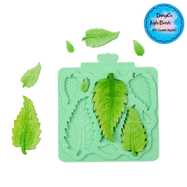 Khuôn Silicon - Lá Hồng - Uốn Cong - 8c