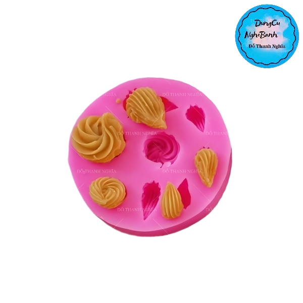 Khuôn Silicon - Đuôi Hoa Thị - Sò Xoắn N2 8c - 1.8cm
