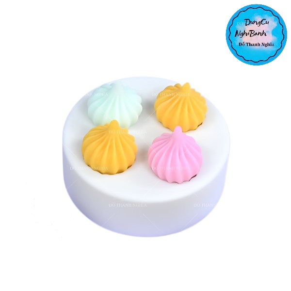 Khuôn Silicon - Hoa Thị - Sò Xoắn 4c - 2cm