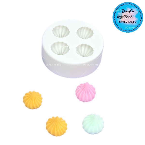 Khuôn Silicon - Hoa Thị - Sò Xoắn 4c - 2cm