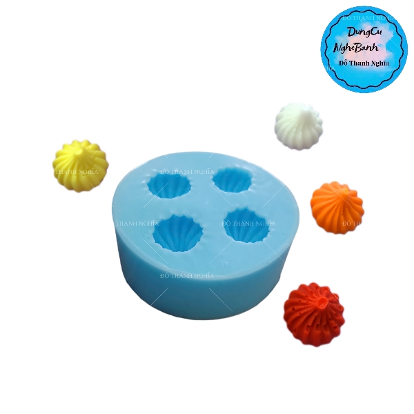 Khuôn Silicon - Hoa Thị - Sò Xoắn 4c - 2cm