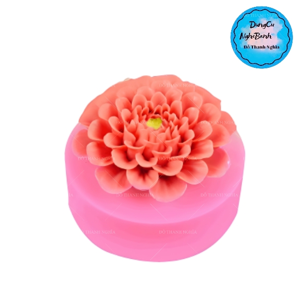 Khuôn Silicon - Hoa Thược Dược - 8cm - SL90