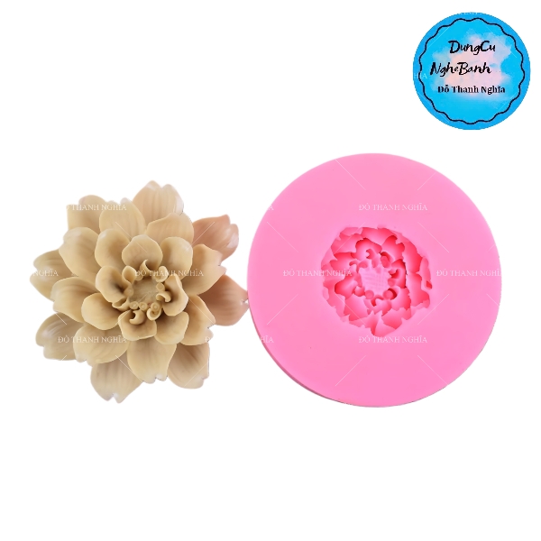 Khuôn Silicon - Hoa Thược Dược - 9cm - Cánh Mỏng