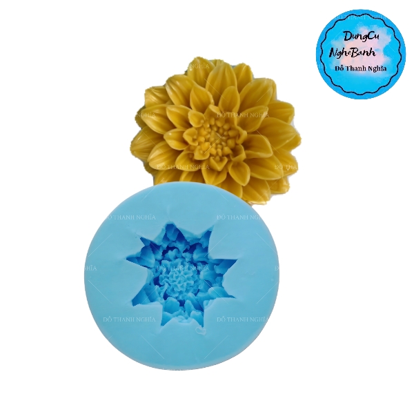 Khuôn Silicon - Hoa Thược Dược - 5.9cm - 3T - Nhụy