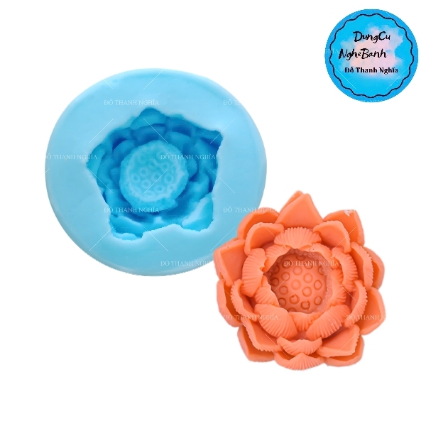 Khuôn Silicon - Hoa Sen Thái Nở - Sen 4cm