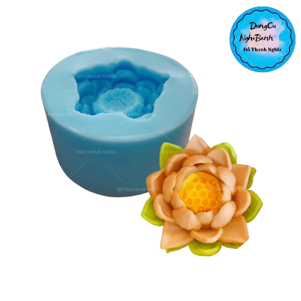 Khuôn Silicon - Hoa Sen Thái Nở - Sen 4cm