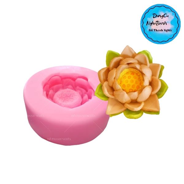 Khuôn Silicon - Hoa Sen Thái Nở - 9cm