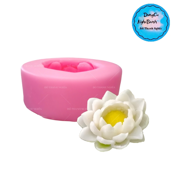 Khuôn Silicon - Hoa Sen Thái Nở - 9cm