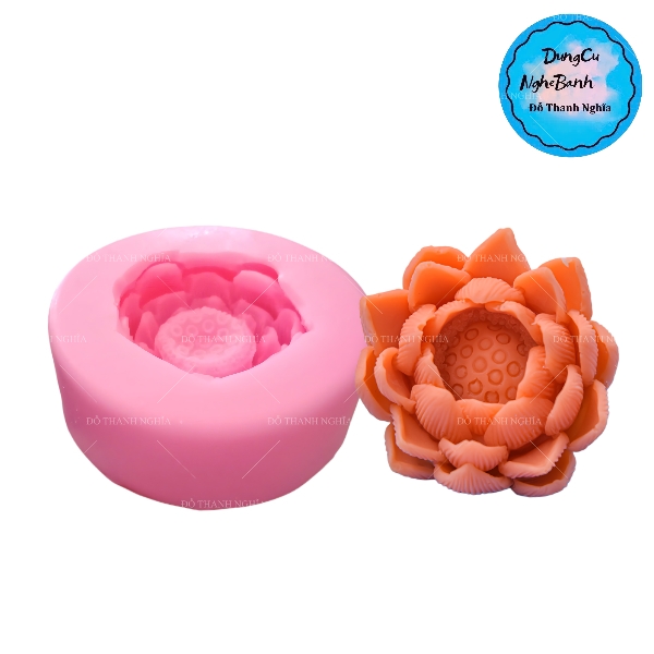 Khuôn Silicon - Hoa Sen Thái Nở - 9cm