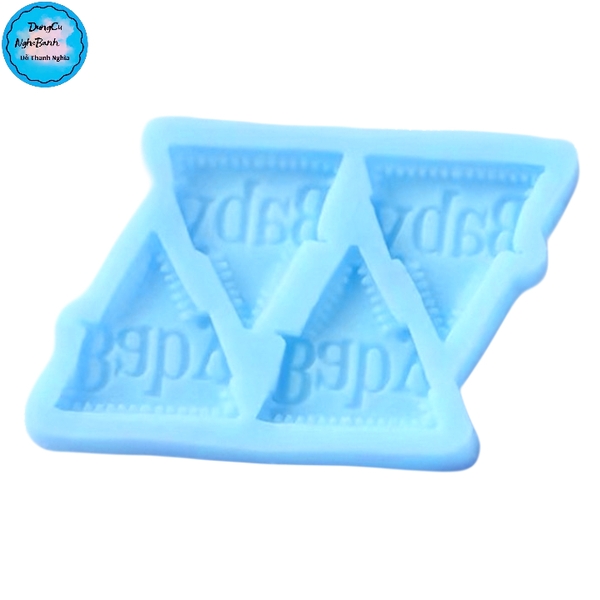 Khuôn Silicon - Chữ Cái  - Chữ Cái Baby Tam Giác 3.1cm