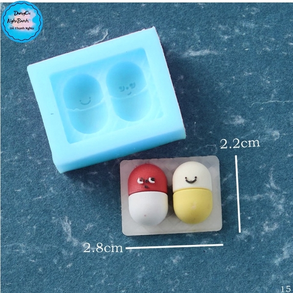 Khuôn Silicon - Bác Sĩ - 2 Viên Thuốc