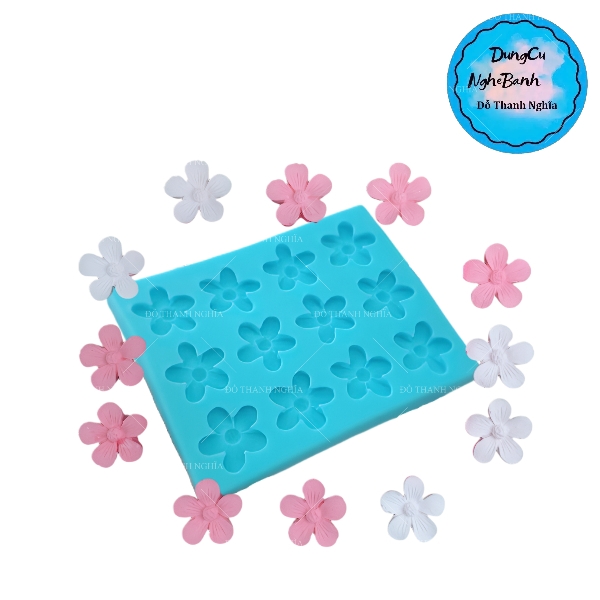 Khuôn Silicon - Hoa Mai Đào Nằm - 2.8cm - 12c - CN