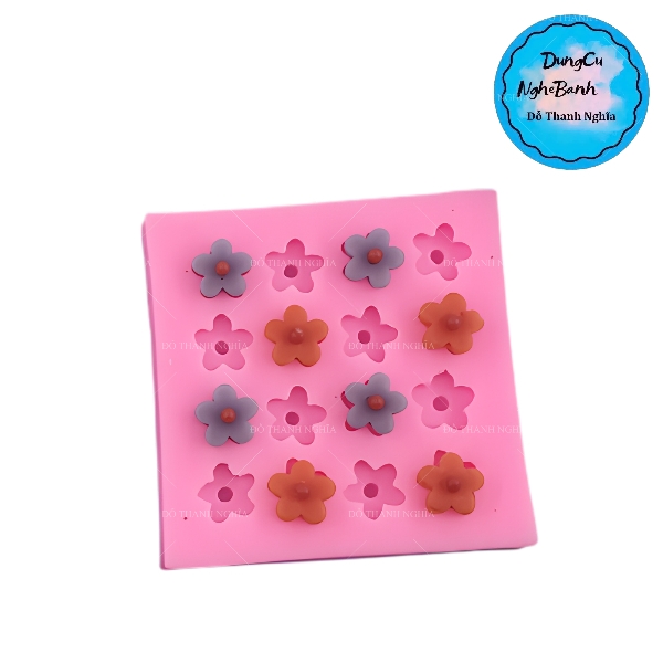 Khuôn Silicon - Hoa Mai Đào Nằm - 1.7cm -16c