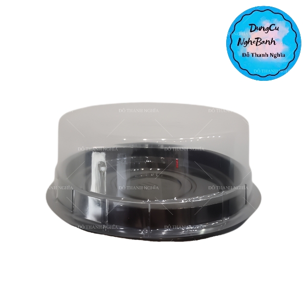 Hộp Nhựa - Tròn H12 - 14cm Cao 5cm - Đế Đen