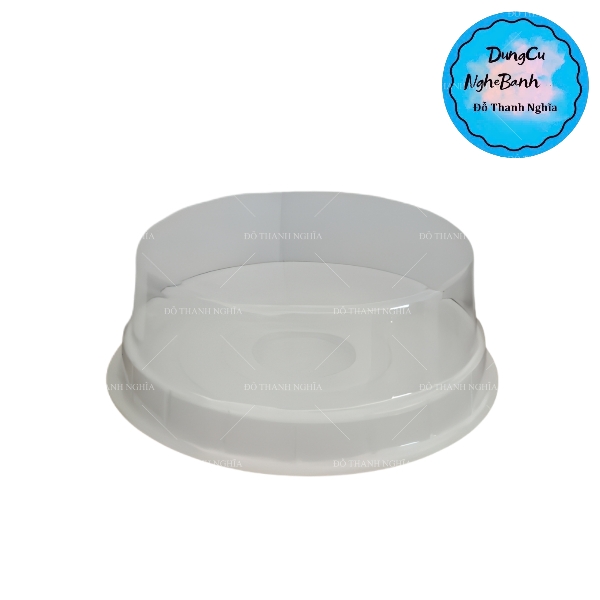 Hộp Nhựa - Tròn H12 - 14cm Cao 5cm - Đế Trắng