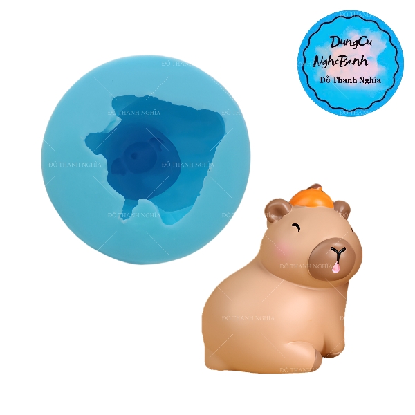 Khuôn Silicon - Động Vật - Capybara 1 Mảnh Quay Đầu 6Cm