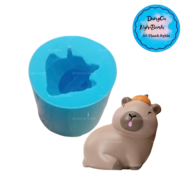 Khuôn Silicon - Động Vật - Capybara 1 Mảnh Quay Đầu 6Cm