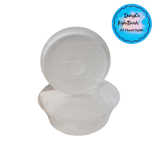 Hộp Nhựa - Tròn H12 - 14cm Cao 5cm - Đế Trắng