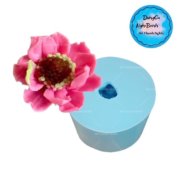 Khuôn Silicon - Hoa Sen Nở - Hoa Sen Nhuỵ 7.8cm