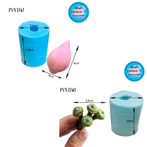 Khuôn Silicon - Combo Set 6 Hoa Sen Nở