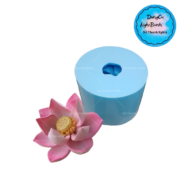 Khuôn Silicon - Hoa Sen Nở - Hoa Sen Nhuỵ 7.5cm