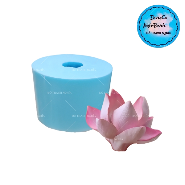 Khuôn Silicon - Hoa Sen Nở - Hoa Sen Nhuỵ 7.5cm
