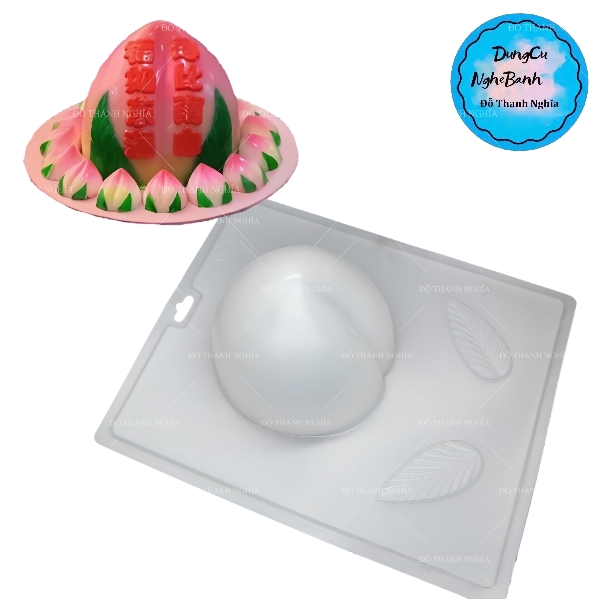 Vĩ Nhựa PP - Trái Đào - YB352 - 1c - Trái Đào 15cm kèm Lá