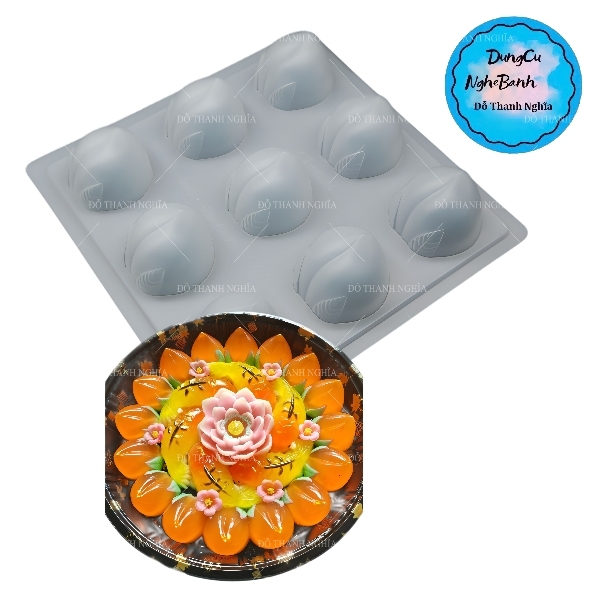 Vĩ Nhựa PP - Trái Đào - YT093 - 9c - Đào 5.5x4.1cm