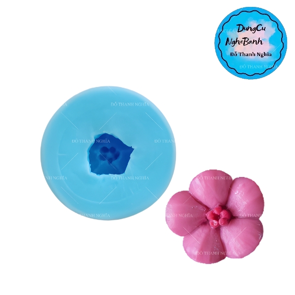Khuôn Silicon - Hoa Mai Đào v31 - hoa trung V31-3.2cm