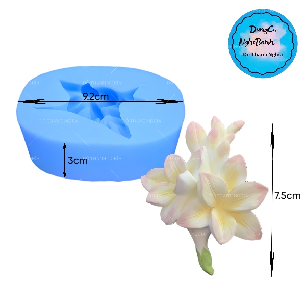 Khuôn Silicon - Hoa Lan Nằm - Chùm Hoa Cành Lan Kèm Nụ 6c