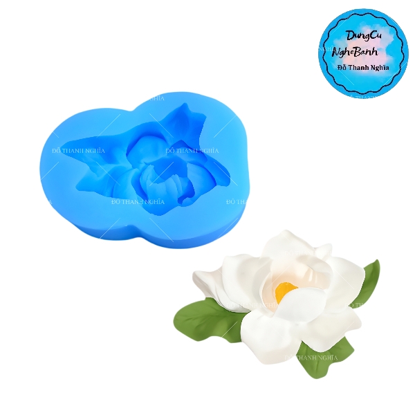 Khuôn Silicon - Hoa Lan Kèm Lá 6.2cm