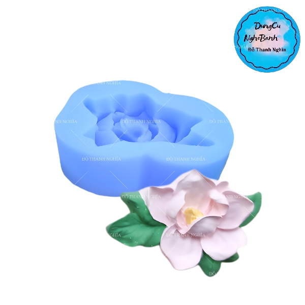 Khuôn Silicon - Hoa Lan Kèm Lá 6.2cm
