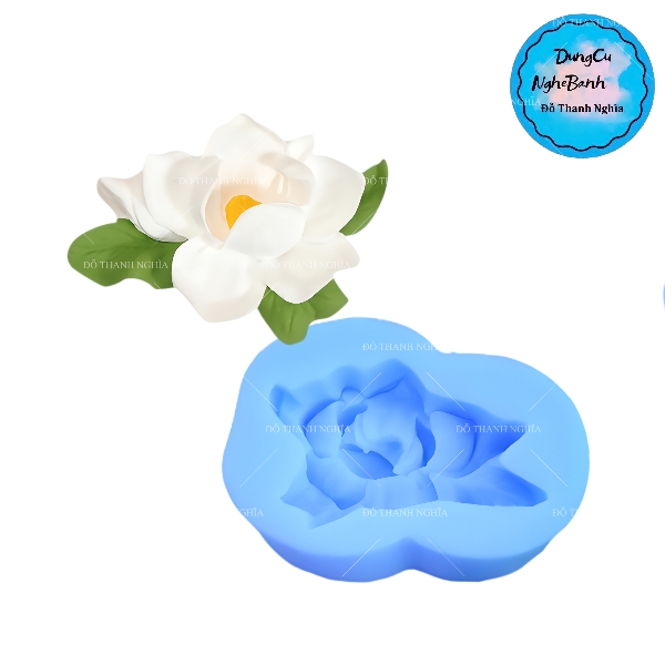 Khuôn Silicon - Hoa Lan Kèm Lá 6.2cm