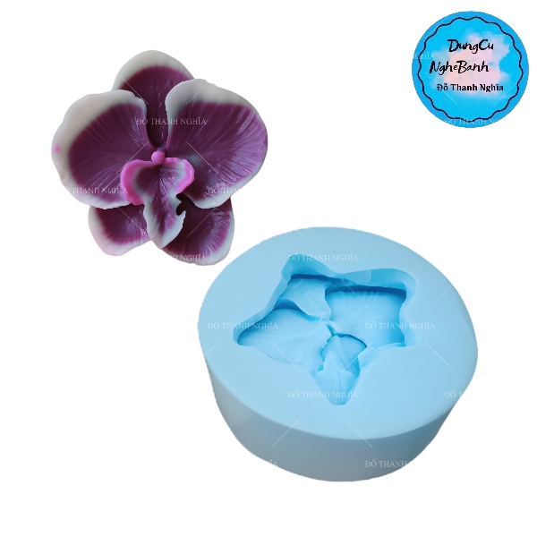 Khuôn Silicon - Hoa Lan Nằm - 8cm - Hồ Điệp