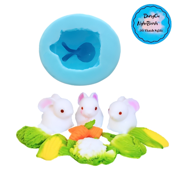 Khuôn Silicon - Động Vật - Con Thỏ Tai Dài