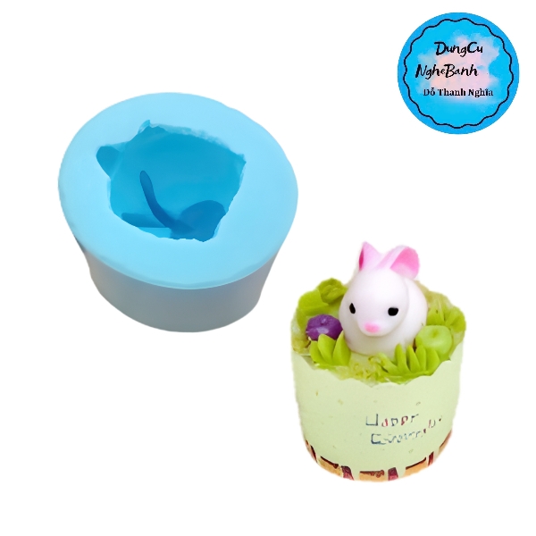 Khuôn Silicon - Động Vật - Con Thỏ Tai Dài
