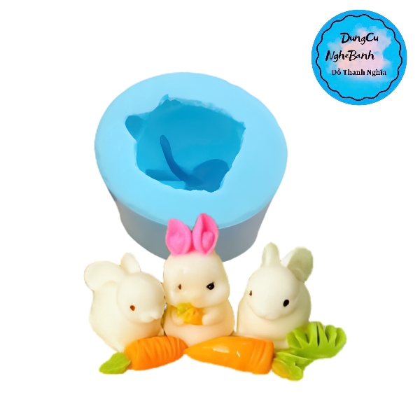 Khuôn Silicon - Động Vật - Con Thỏ Tai Dài