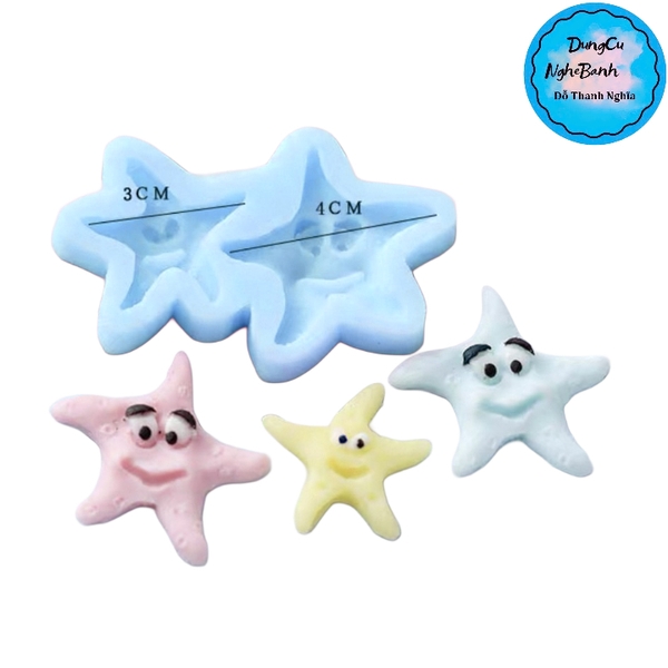 Khuôn Silicon - Biển - Sao Biển Cười 2c
