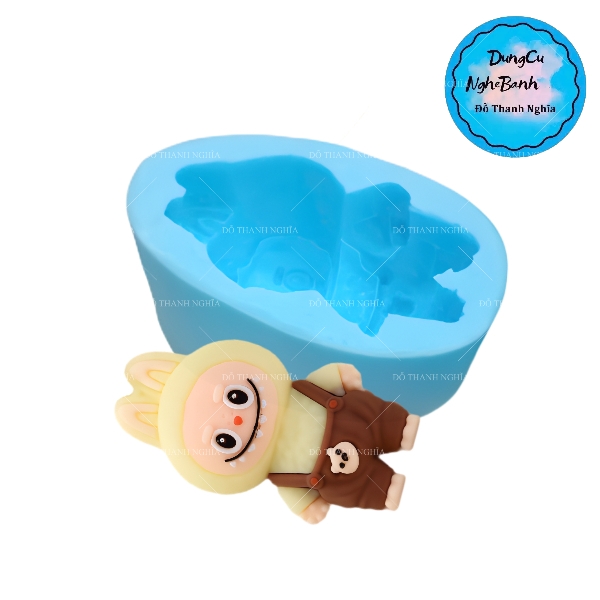 Khuôn Silicon - Labubu Nhỏ - Mặc Yếm Túi Gấu